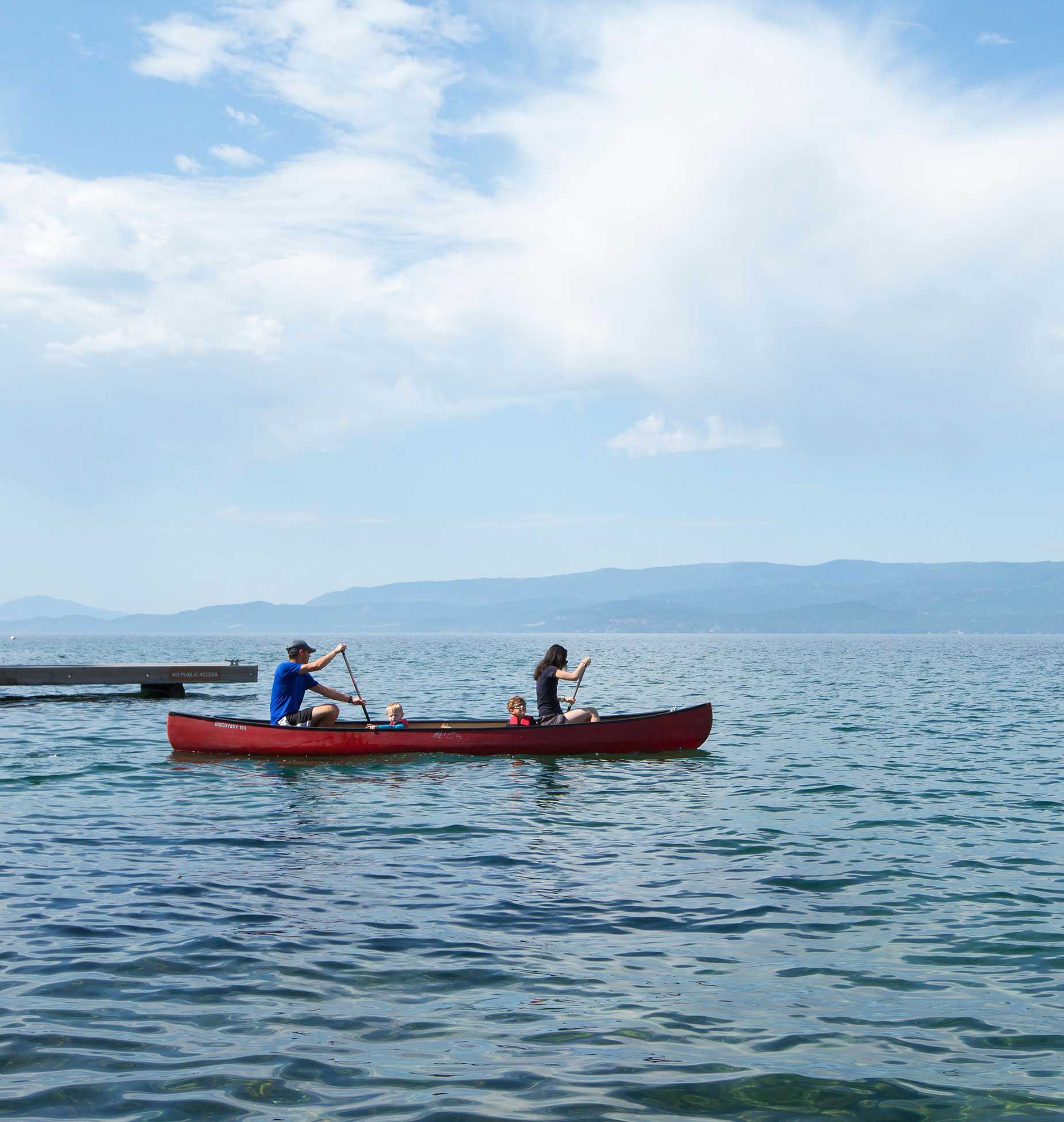 Montana - canoeing on Flathead Lake